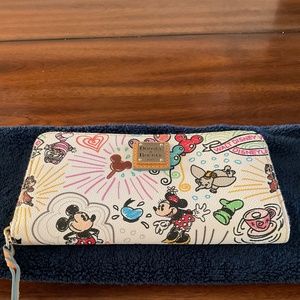 Dooney & Bourke Disney Mickey Sketch Large Wallet